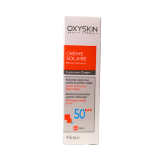 Oxyskin Ecran Solaire Peaux Grasses spf50+ 40ml