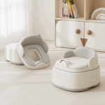 Pot d’Apprentissage 3-en-1 avec Coussin Doux – Siège Réducteur, Pot Bébé & Marchepied