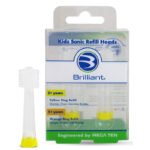 Têtes de recharge de brosse à dents sonique Brilliant Kids - Jaune