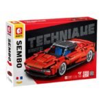 Sembo Blocs De Construction Voiture de Course +6A - Rouge