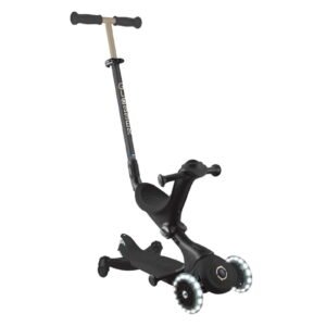 Globber Trottinette évolutive Go-Up Deluxe Lights Eco 360° Noir