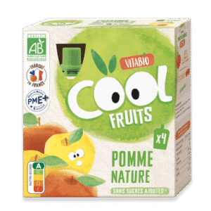 Vitabio Cool Fruits Pomme Nature 4x90g
