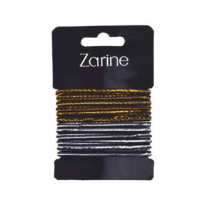 Zarine Élastiques Tricolores - Doré et Argent