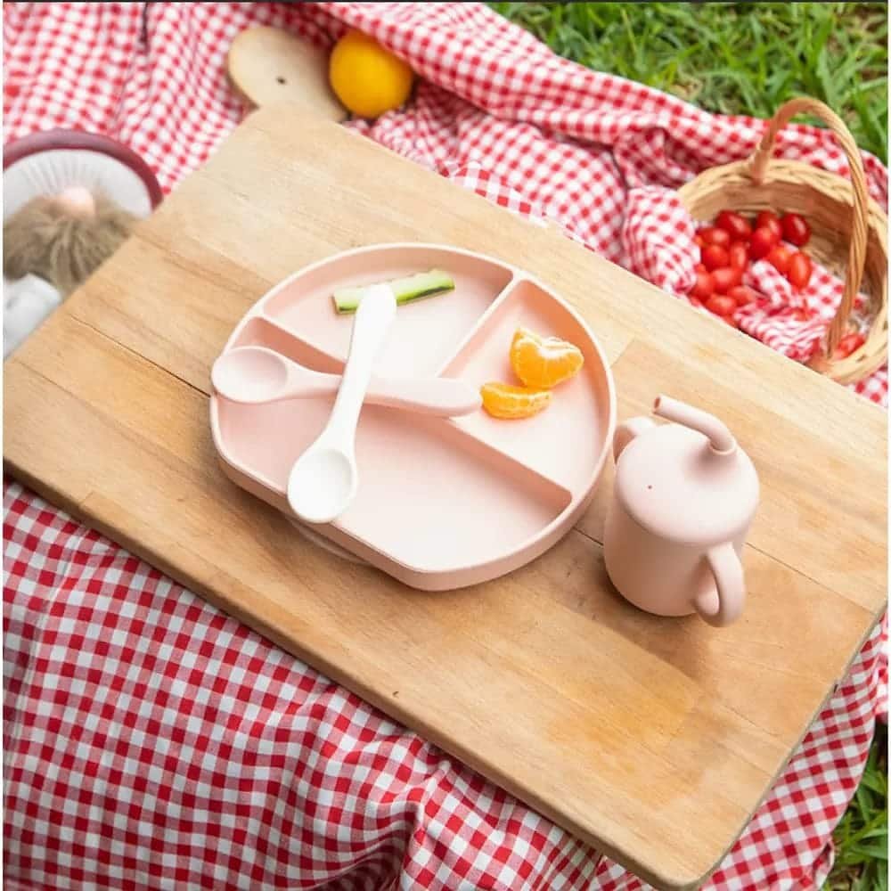 Yummy Coffret Repas Complet Silicone dès 6mois - Vert Pastel – Image 2