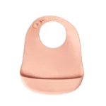 Yummy Bavoir en Silicone avec Poche 9m+ Corail