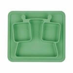 Badabulle Assiette à compartiments anti-dérapante Verte
