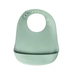 Yummy Bavoir en Silicone avec Poche 9m+ Vert pastel
