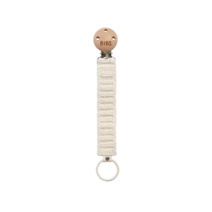 Bibs Attache-sucette Tricoté Ivory