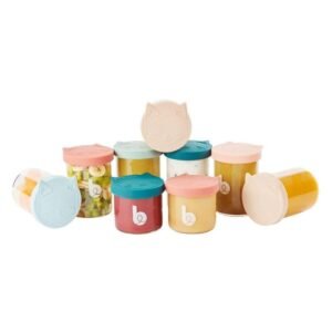 Préparez et conservez facilement les repas de bébé avec les pots Babymoov ISY BOWLS. Lot de 9 récipients hermétiques : 6 x 250ml + 3 x 120ml. Utilisables au congélateur, micro-ondes et lave-vaisselle.