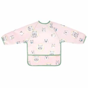 Badabulle Bavoir manches longues rose