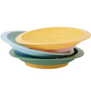 Badabulle Lot de 3 assiettes antidérapantes incassables et empilables 6m+