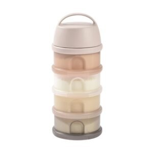 Boîte doseuse Béaba 4 compartiments Argile – jusqu’à 11 doses par compartiment, hermétique, eco‑conçue, made in France. Idéale pour préparer les biberons à l’avance – dispo sur BebeMaman.ma.