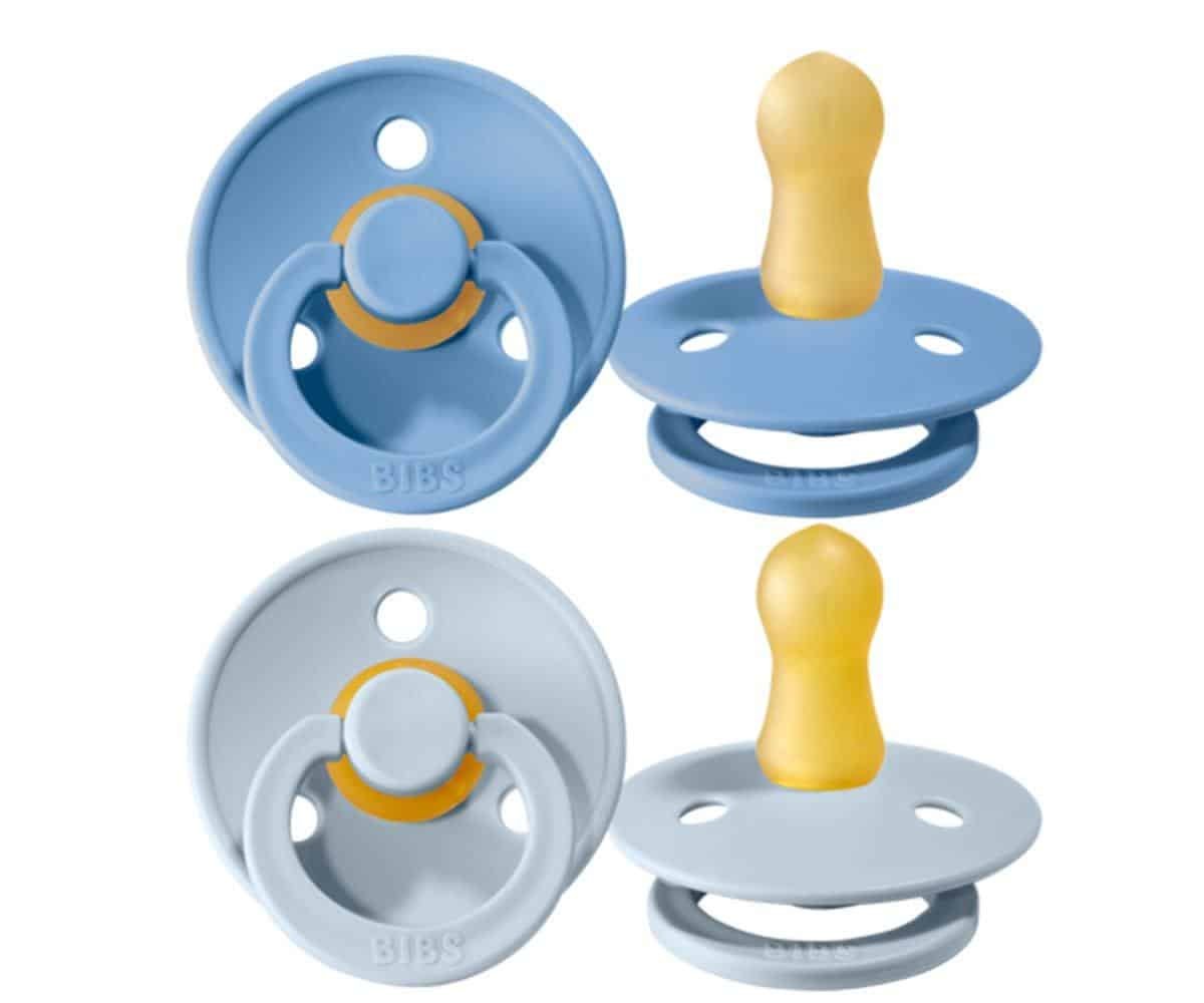Bibs Lot de 2 Sucettes Sky Blue Baby Blue 0-6 mois – Image 3