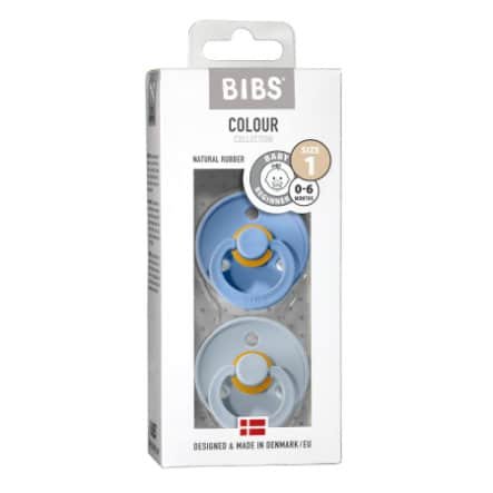 Bibs Lot de 2 Sucettes Sky Blue Baby Blue 0-6 mois – Image 2