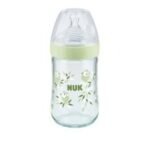 Nuk Biberon Nature Sense en Verre 240 ml – Vert