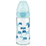 Nuk Biberon first choice+ Température control 240 ml en Verre - Bleu