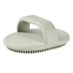 Brosse de bain Béaba en silicone Vert‑de‑gris – double texture douce nettoyante et apaisante, ergonomique, idéale pour cradle cap, antidérapante.