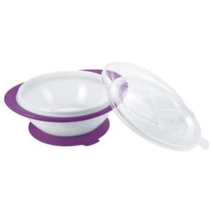 Nuk Bol d'Apprentissage avec Couvercle - Violet
