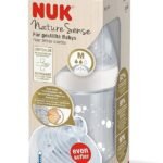 Nuk Biberon Nature Sense en Verre 240 ml – Blanc