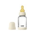Bibs Biberon en verre rond avec tétine en latex à débit lent 120ml - Ivoire
