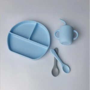 Yummy Coffret Repas Complet Silicone dès 6mois - Bleu Ciel