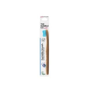 The Humble Co – Brosse à dents multicolores en bambou pour enfants - bleu