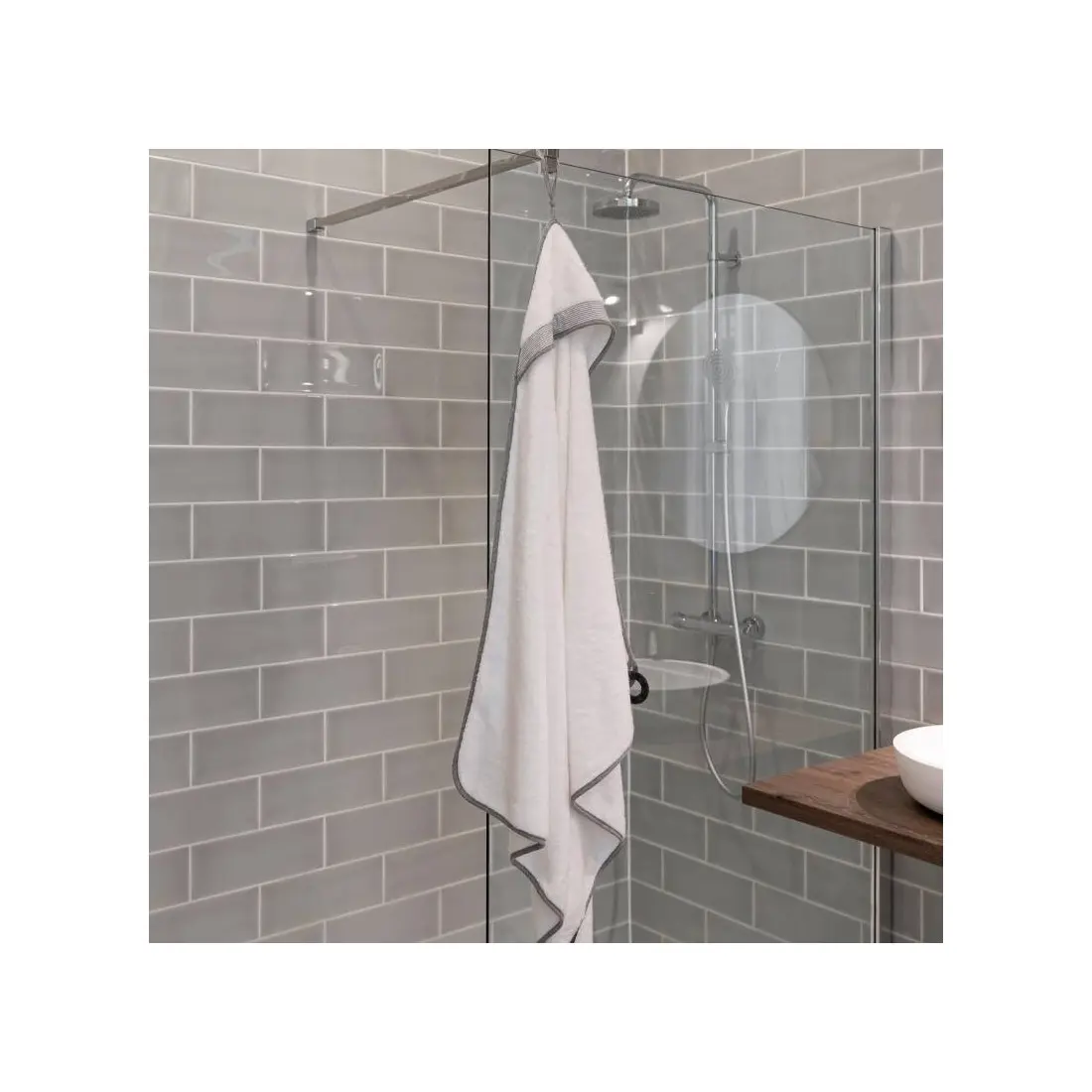 Doomoo Cape de Bain Bébé Dry'n Play Blanc – Image 6