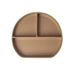 Yummy Assiette en Silicone Multi-Compartiments avec Ventouse - Caramel