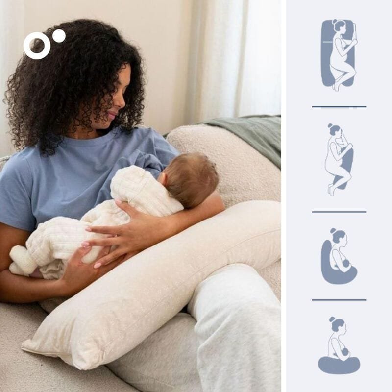 Doomoo Coussin de Grossesse Maxi Mini – Flowers Sand – Image 4