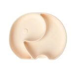 Yummy Assiette Éléphant en Silicone avec Ventouse 4m+ Crème