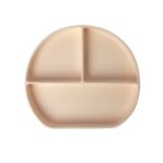 Yummy Assiette en Silicone Multi-Compartiments avec Ventouse - Crème