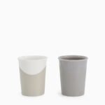 Twistshake 2 Gobelets 170ml Gris & Blanc