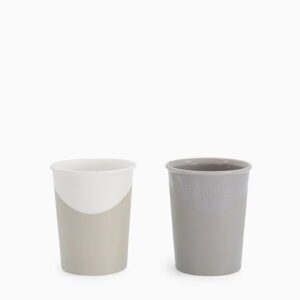 Twistshake 2 Gobelets 170ml Gris & Blanc