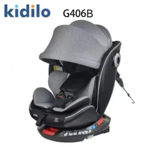 Kidilo Siège Auto Rotation 360° Isofix G406B (0-36 kg) Gris