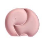 Yummy Assiette Éléphant en Silicone avec Ventouse 4m+ Rose