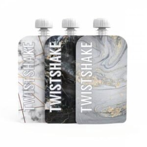 Twistshake 3 Gourdes réutilisables 220ml - Marbre