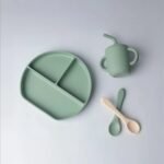 Yummy Coffret Repas Complet Silicone dès 6mois - Vert Pastel