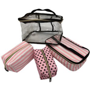 Zarine Sacoche Transparente avec 3 Trousses